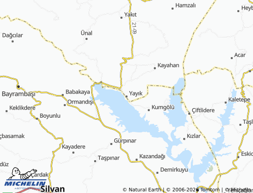 MICHELIN Yayık map - ViaMichelin