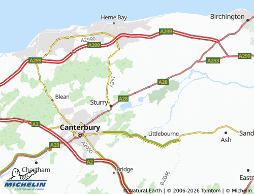 MICHELIN Westbere map - ViaMichelin