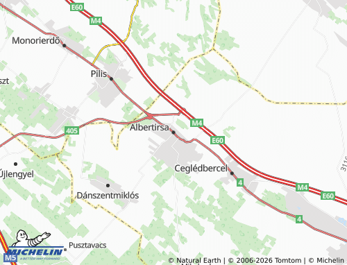 Mapa MICHELIN Albertirsa - ViaMichelin