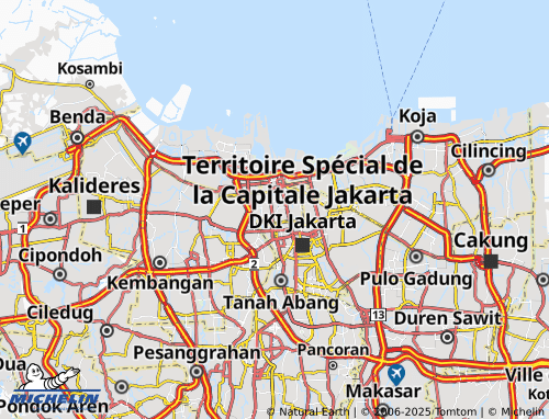 MICHELIN Tanah Sereal map - ViaMichelin