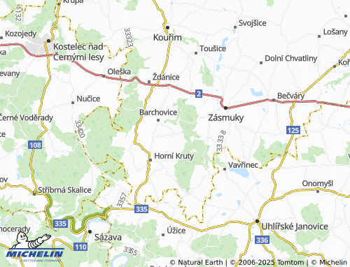 MICHELIN-Landkarte Hryzely - ViaMichelin