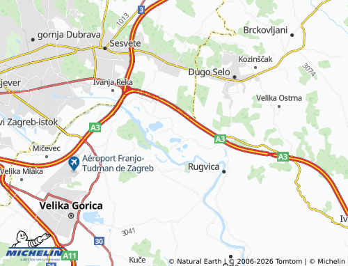 Mapa MICHELIN čista Mlaka - ViaMichelin