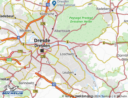 MICHELIN Blasewitz map - ViaMichelin
