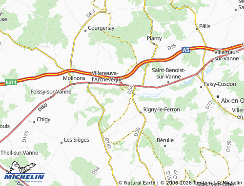 MICHELIN Flacy map - ViaMichelin