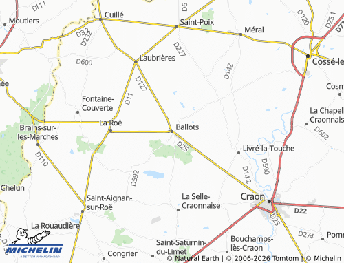 MICHELIN Ballots map - ViaMichelin