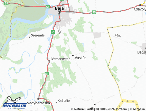 Mapa MICHELIN Vaskút - ViaMichelin