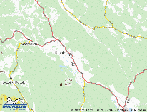 Mapa MICHELIN Hrovača - ViaMichelin