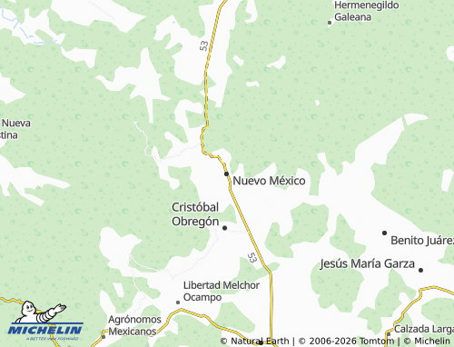 MICHELIN Nuevo México map - ViaMichelin