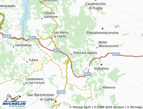 MICHELIN-Landkarte Volturara Appula - ViaMichelin