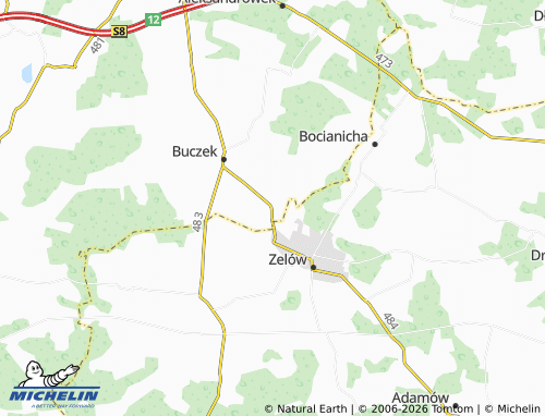 MICHELIN-Landkarte Bachorzyn - ViaMichelin