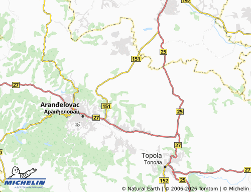 Mapa MICHELIN Kopljare - ViaMichelin