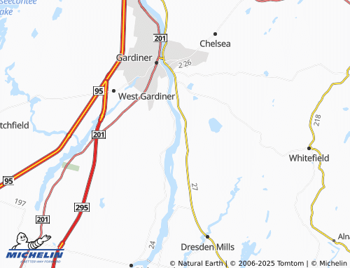 MICHELIN South Gardiner map - ViaMichelin