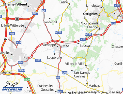 MICHELIN Ways map - ViaMichelin
