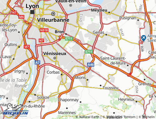 Carte MICHELIN Saint-Priest - ViaMichelin