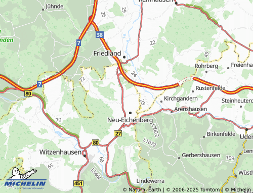 MICHELIN Hebenshausen map - ViaMichelin