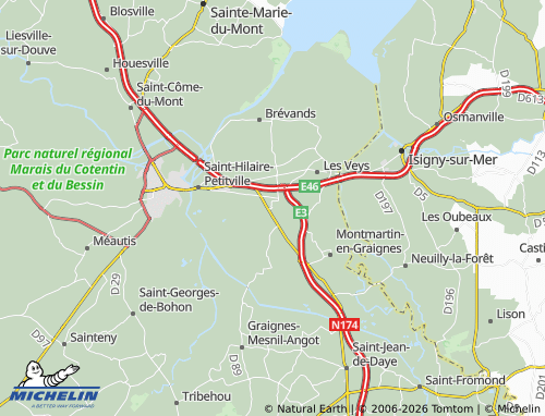 MICHELIN Saint-Pellerin map - ViaMichelin