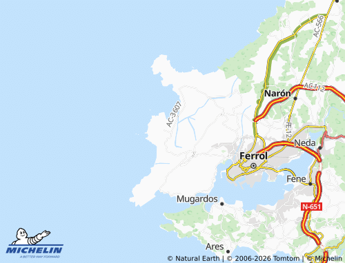 MICHELIN Vila da Eirexa map - ViaMichelin