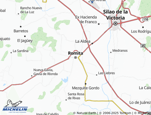 MICHELIN Romita map - ViaMichelin