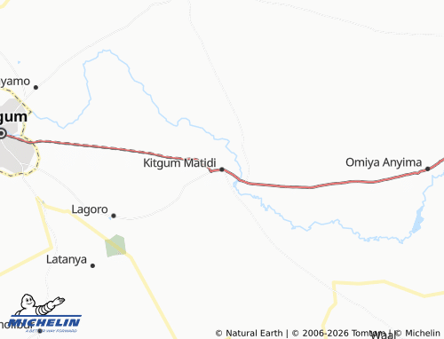 Carte MICHELIN Kitgum Matidi - ViaMichelin