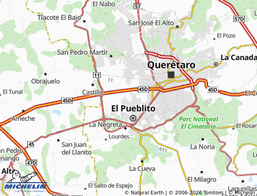 Mapa MICHELIN Ejido El Pueblito - ViaMichelin