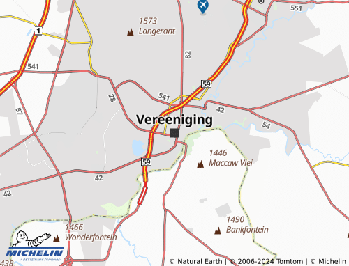 MICHELIN Vereeniging map - ViaMichelin