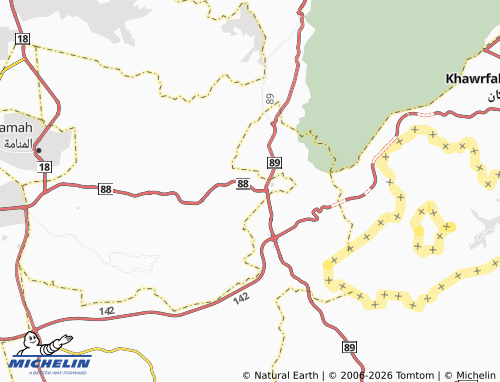 MICHELIN Masafi map - ViaMichelin