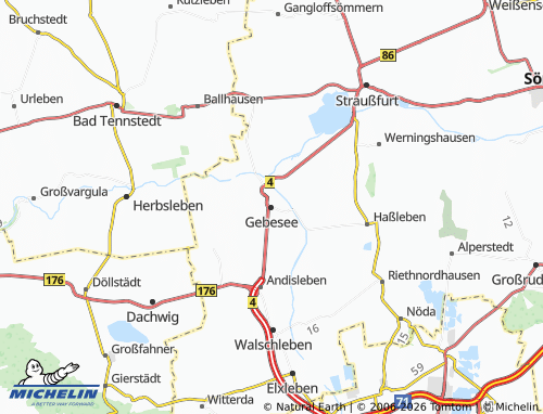 Mappa MICHELIN Gebesee - ViaMichelin