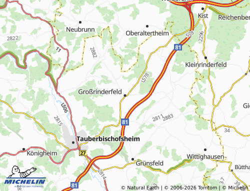 Mapa MICHELIN Großrinderfeld - ViaMichelin