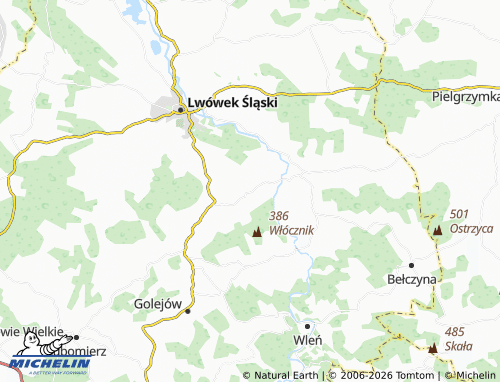 MICHELIN Dębowy Gaj map - ViaMichelin