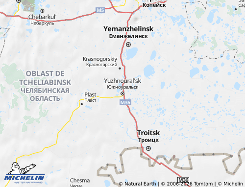 MICHELIN-Landkarte Juschnouralsk - ViaMichelin