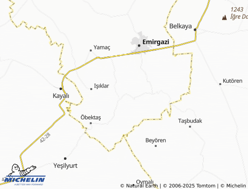 MICHELIN Karaören map - ViaMichelin