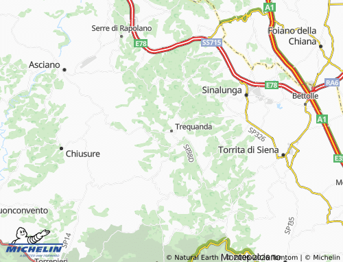 MICHELIN Trequanda map - ViaMichelin