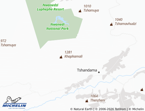 Mappa MICHELIN Tshitandani B SP - ViaMichelin
