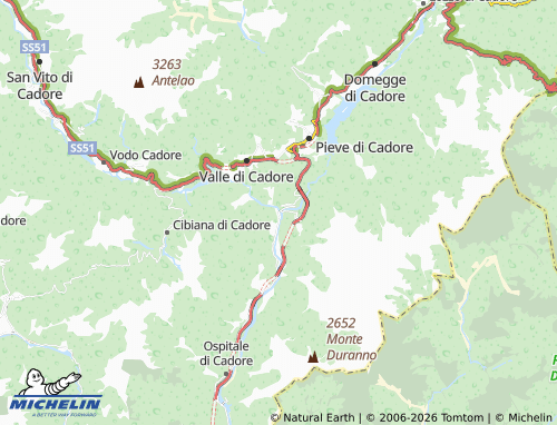 Mapa MICHELIN Perarolo di Cadore - ViaMichelin