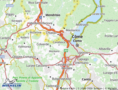 MICHELIN-Landkarte Cavallasca - ViaMichelin