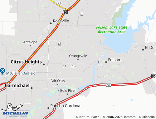 MICHELIN Orangevale map - ViaMichelin