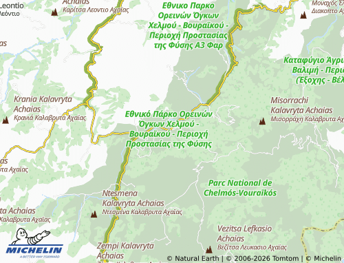 MICHELIN Kalavryta map - ViaMichelin