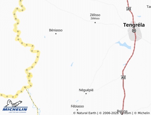MICHELIN-Landkarte Tiémpa - ViaMichelin