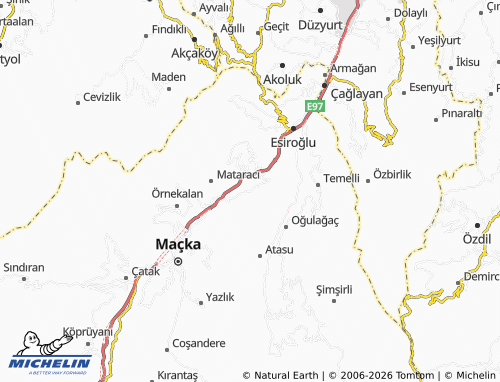 Mapa MICHELIN Akmescit - ViaMichelin