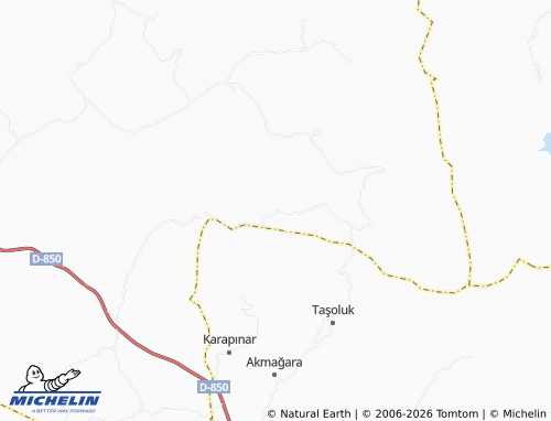 MICHELIN Taşlı map - ViaMichelin