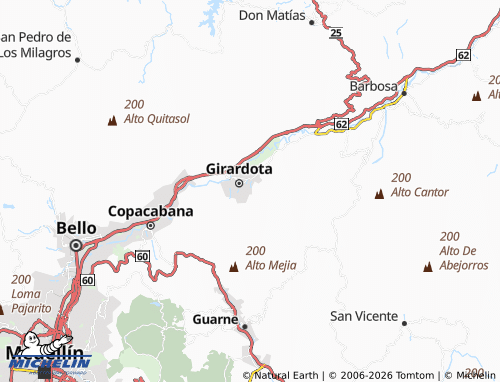 Carte MICHELIN Guaduales - ViaMichelin