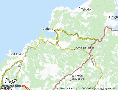 MICHELIN Fontefría map - ViaMichelin