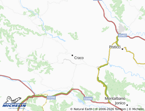 Carte MICHELIN Craco - ViaMichelin