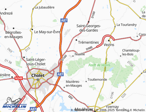 MICHELIN Nuaillé map - ViaMichelin