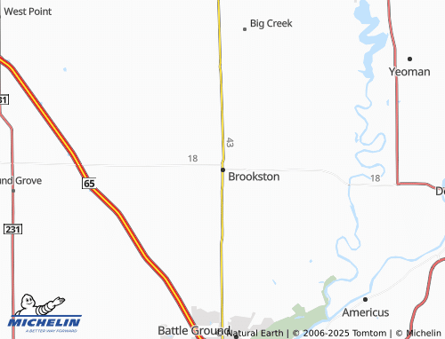 MICHELIN Brookston map - ViaMichelin
