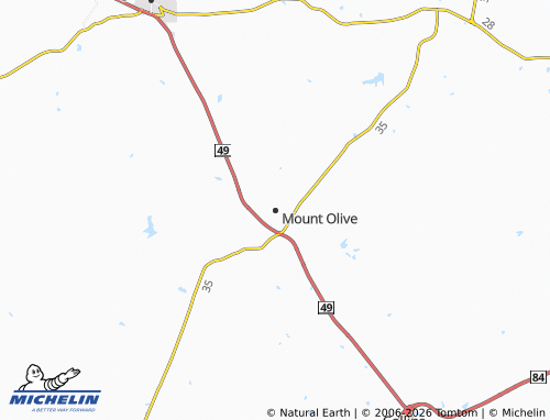 Mapa MICHELIN Mount Olive - ViaMichelin