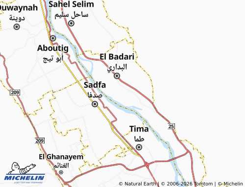 Carte MICHELIN Jazeerat al-Badari al-Qibliyyah - ViaMichelin