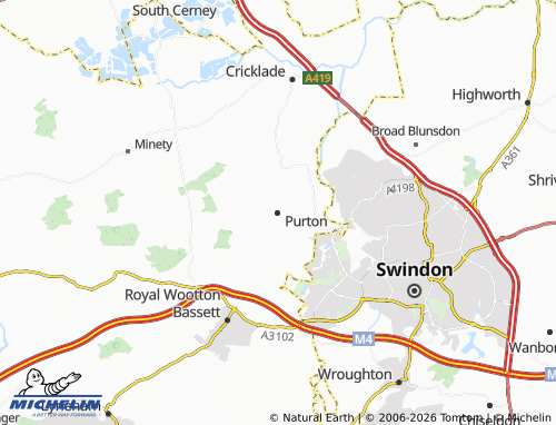 MICHELIN Purton map - ViaMichelin