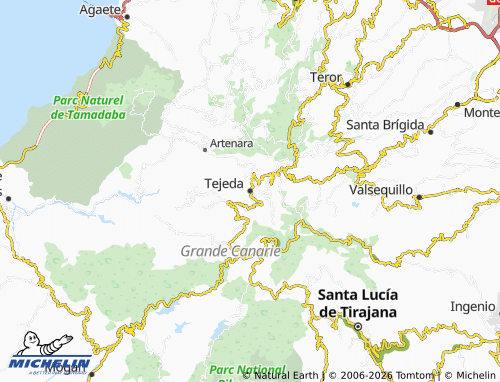 MICHELIN Tejeda map - ViaMichelin