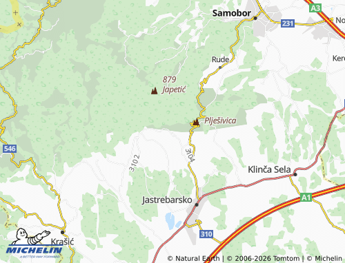 MICHELIN Vranov Dol map - ViaMichelin